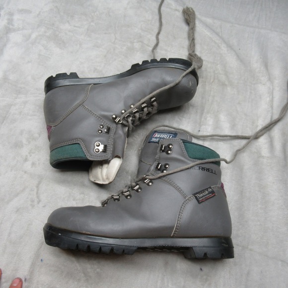 Merrell Women Ski Boots 8 Gray Cross‎ Country BC Venture Leather Insulated VTG main image 13